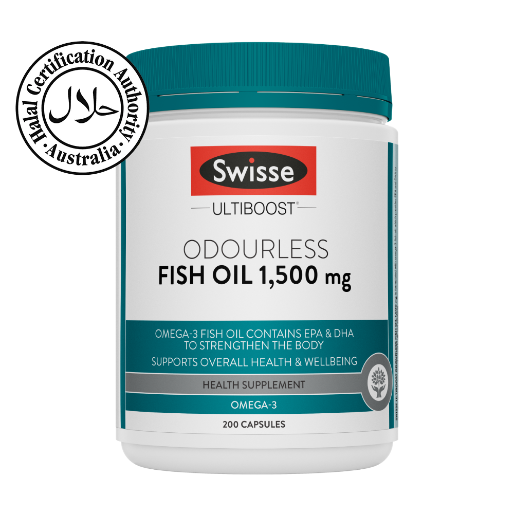 Swisse Ultiboost Odourless Fish Oil 1500mg 200 Caps Swisse Malaysia